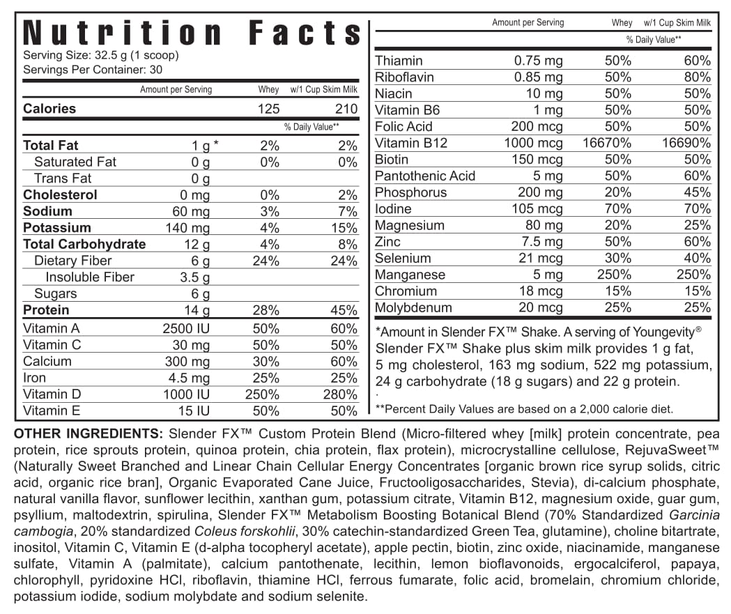 Schlanke FX ™ Meal Replacement Shake-French Vanille